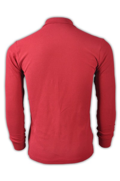 SKLPS005 solid color wine red 032 long sleeve men's Polo shirt 1AD01 design and customization activities solid color Polo shirt sports breathable polo shirt polo shirt Hong Kong company polo shirt price front view